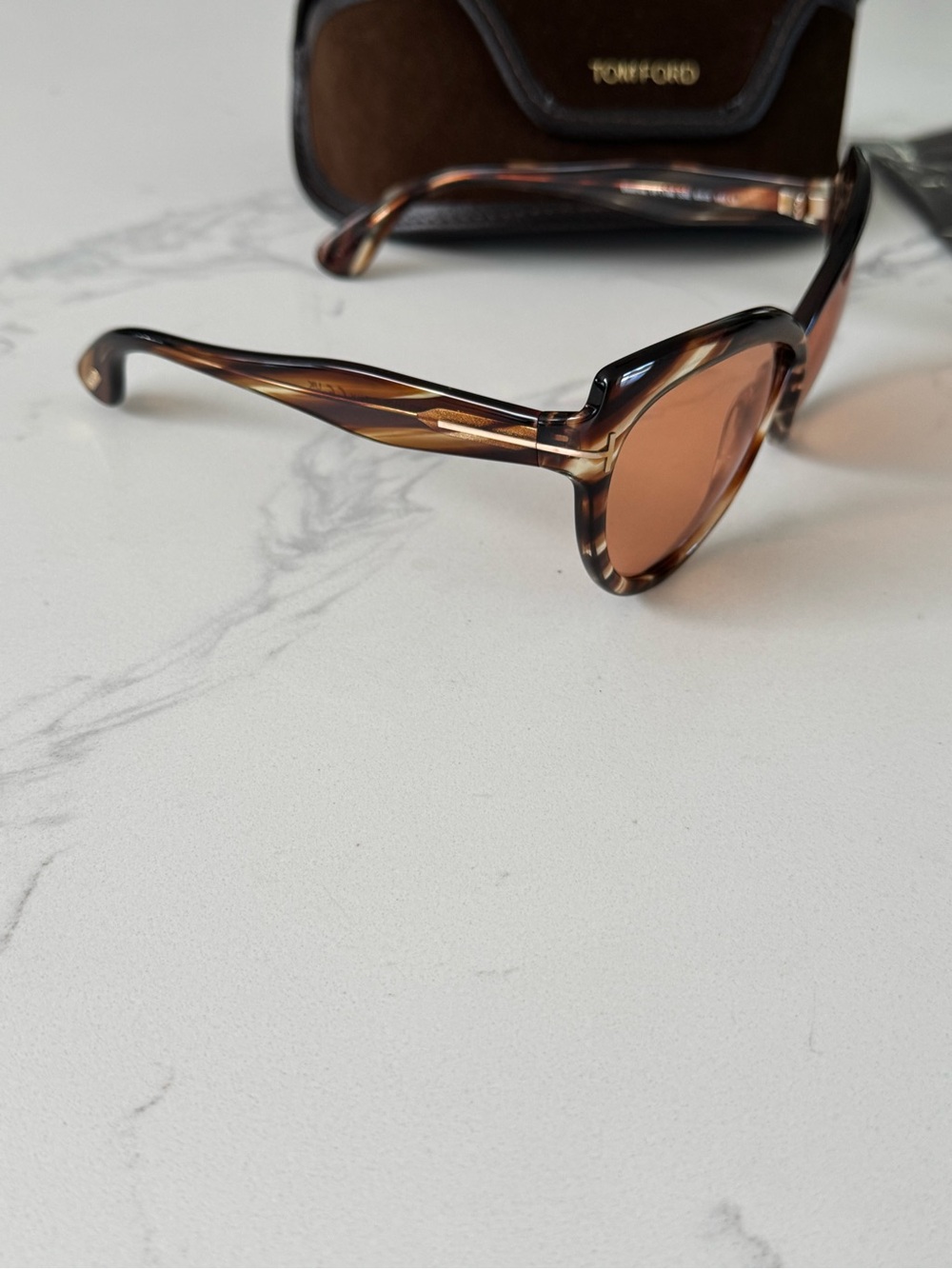 Tom Ford Beatrice FT1196 Tortoiseshell Cat eye Frame Sunglasses - Picture 9 of 11